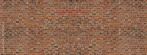 Slika na platnu Vintage red brick masonry building wall, brick fence wall, background for design