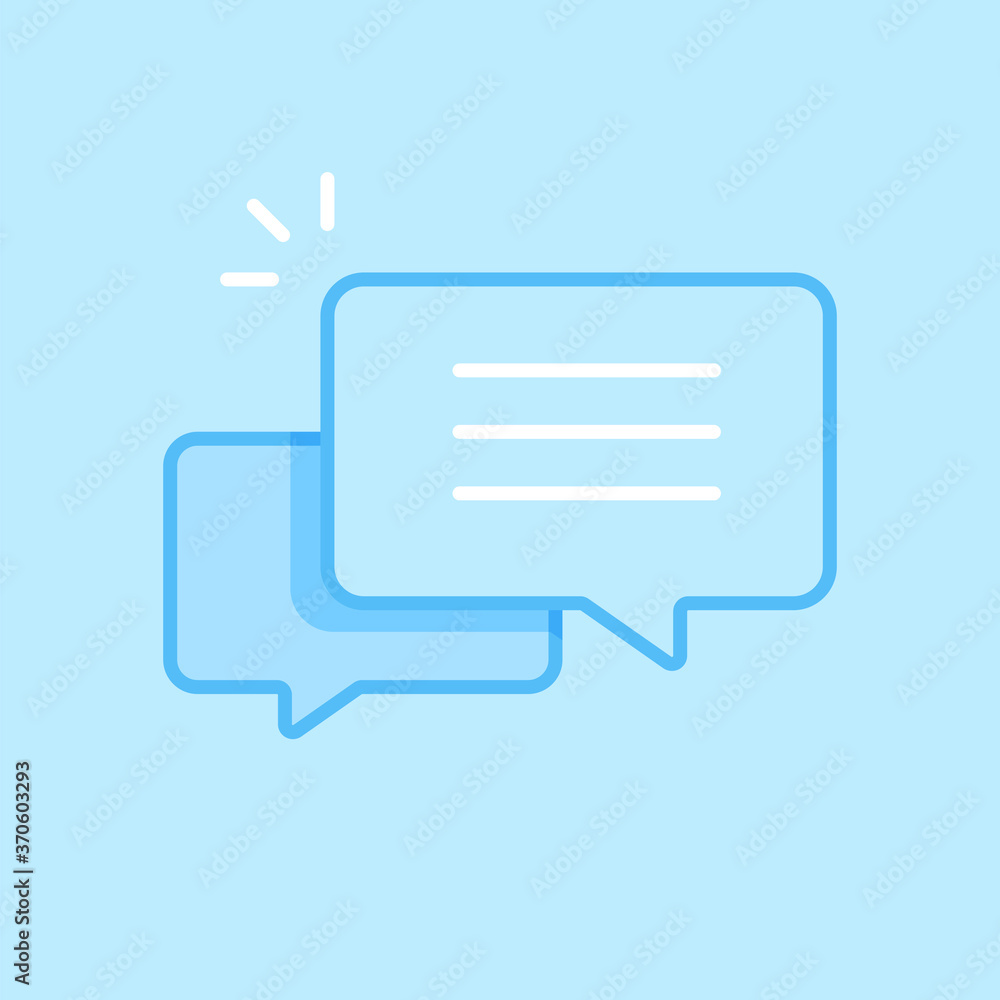 Message Chat Bubbles Blue Vector Icon Background Message Chat Bubbles Blue Vector Icon Background