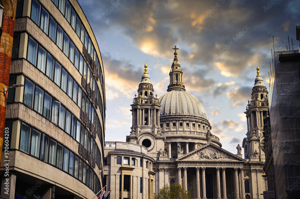 St. Paul's Cathedral located in Central London, UK.