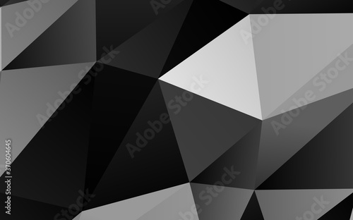 Dark Silver, Gray vector polygonal template.