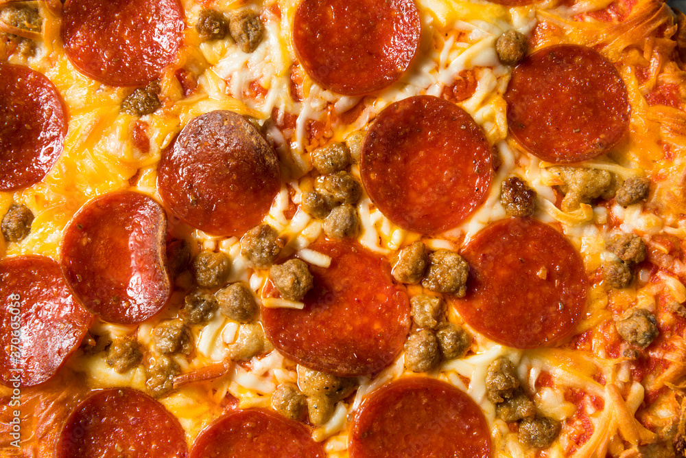 Homemade Meat Lovers Pepperoni Pizza Homemade Meat Lovers Pepperoni Pizza