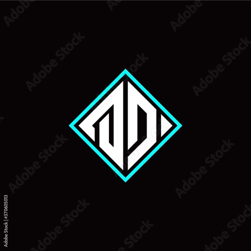 Initial Q D letter with square style logo template vector Free Download Initial Q D letter with square style logo template vector - GFXLoad