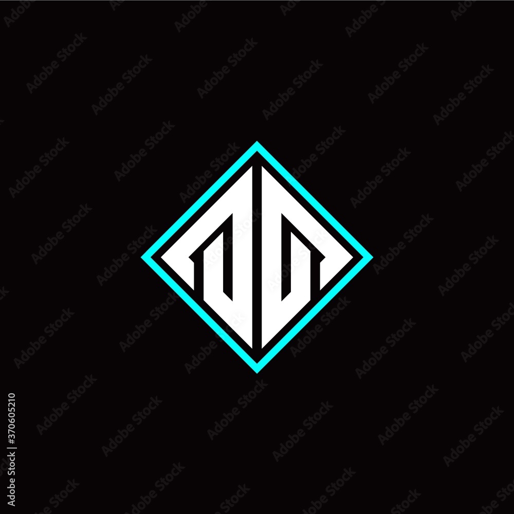 Initial Q Q letter with square style logo template vector Initial Q Q letter with square style logo template vector