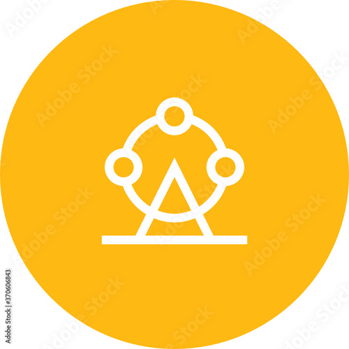 amusement-park map spotlight location icon which designed simple, uncomplicated and minimal to deliver information clearly.
Isolated flat, resizable vector icon to fit location based services