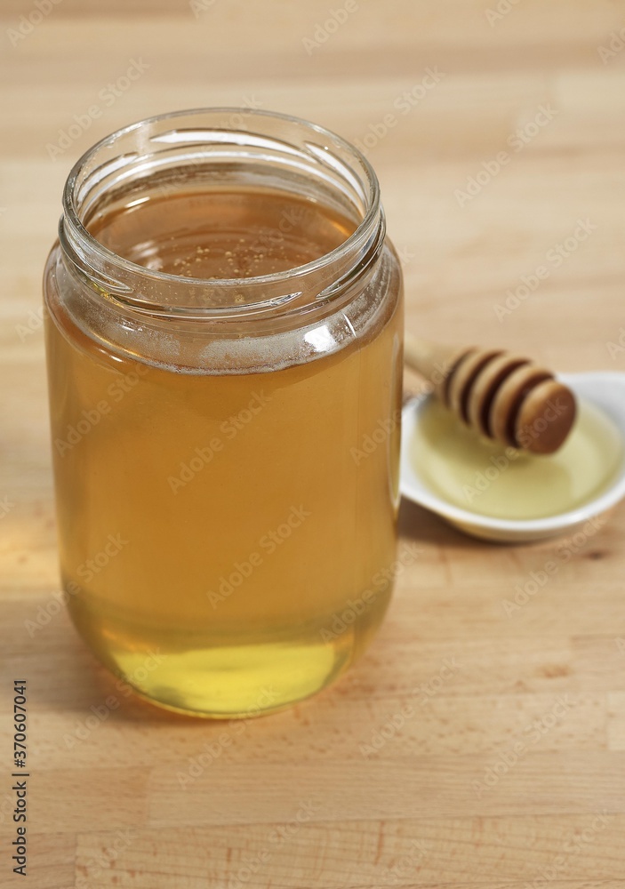 Pot of Honey with Honey Spoon Pot of Honey with Honey Spoon