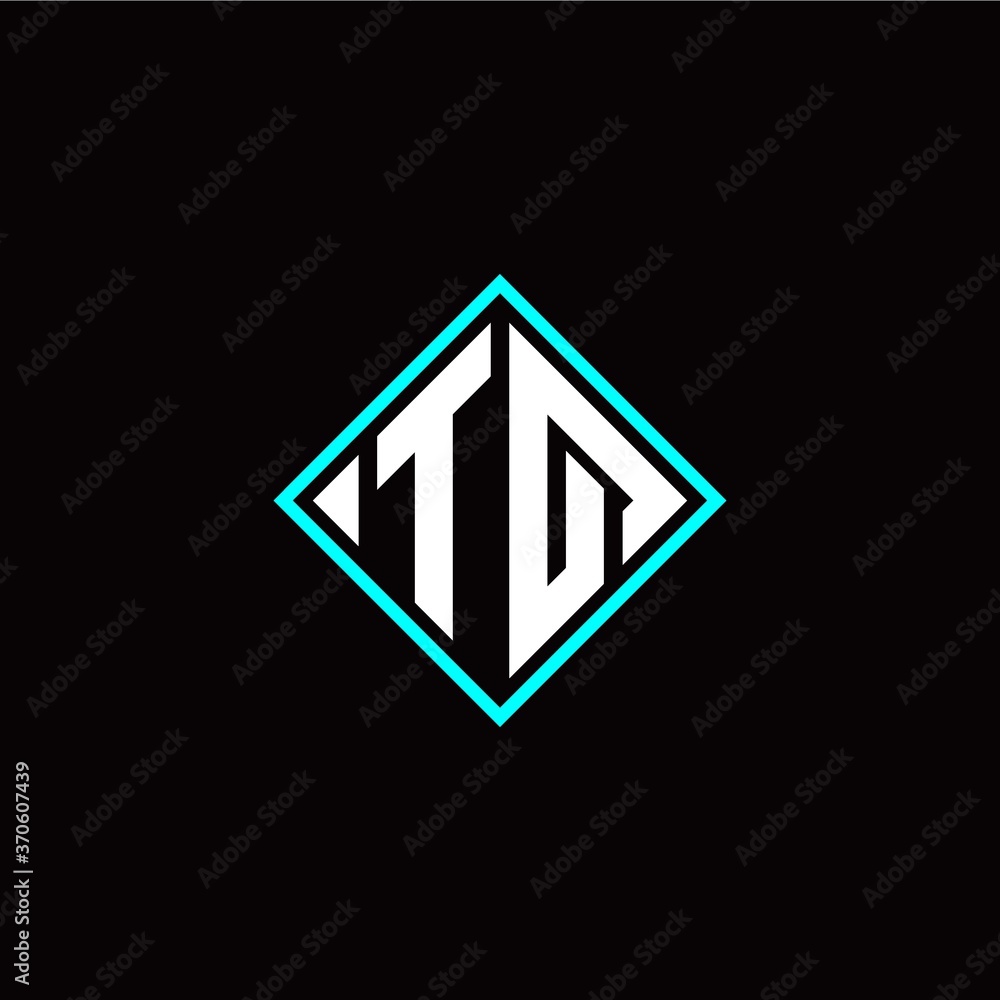 Initial T Q letter with square style logo template vector Initial T Q letter with square style logo template vector