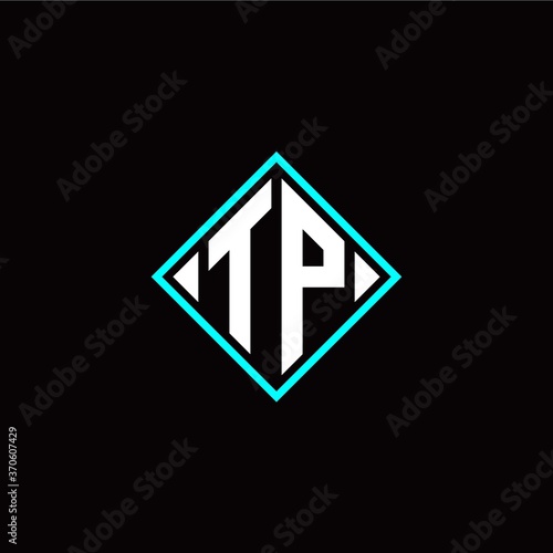 Initial T P letter with square style logo template vector Free Download Initial T P letter with square style logo template vector - GFXLoad