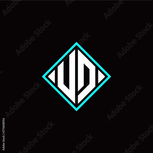 Initial U D letter with square style logo template vector Free Download Initial U D letter with square style logo template vector - GFXLoad