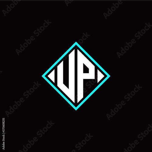 Free Download Initial U P letter with square style logo template vector - GFXLoad