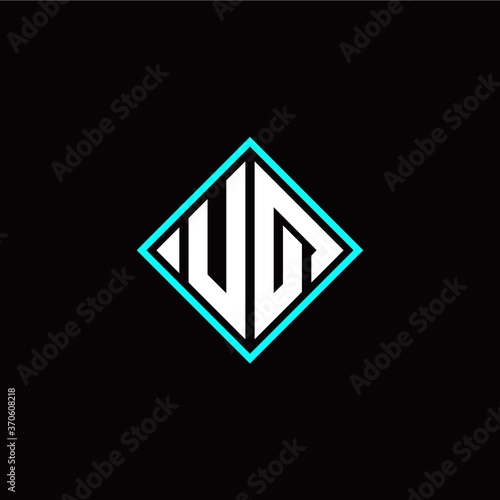Free Download Initial U Q letter with square style logo template vector - GFXLoad