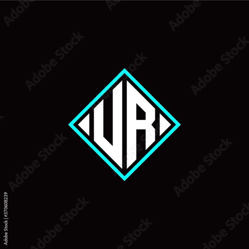 Free Download Initial U R letter with square style logo template vector - GFXLoad