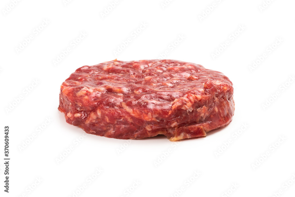 Raw minced beef isolated on white background. Raw minced beef isolated on white background.
