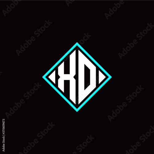 Free Download Initial X O letter with square style logo template vector - GFXLoad