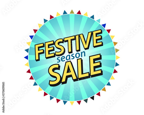 festive season sale offer label-vector illustration for promotion, web offer banner , sticker 