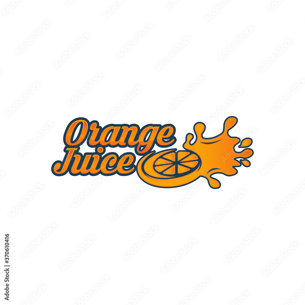 Orange juice logo template. Vector illustration, Fresh Juice logo designs template.