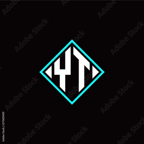 Free Download Initial Y T letter with square style logo template vector - GFXLoad