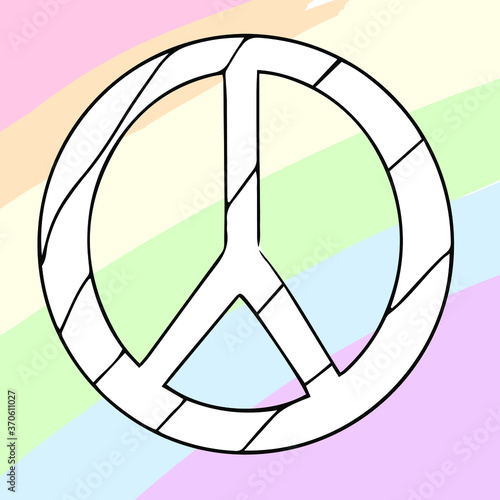 Vector collection of LGBTQ community symbols with pride flags, rainbow colored. Hand written pride, love, peace lettering with rainbow. Gay parade slogan drawn by lines. LGBT 