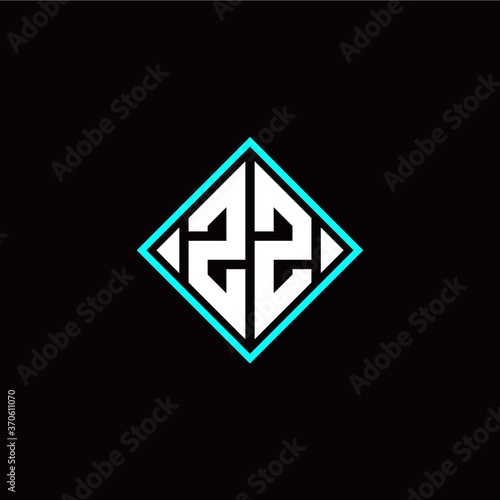 Initial Z Z letter with square style logo template vector Free Download Initial Z Z letter with square style logo template vector - GFXLoad