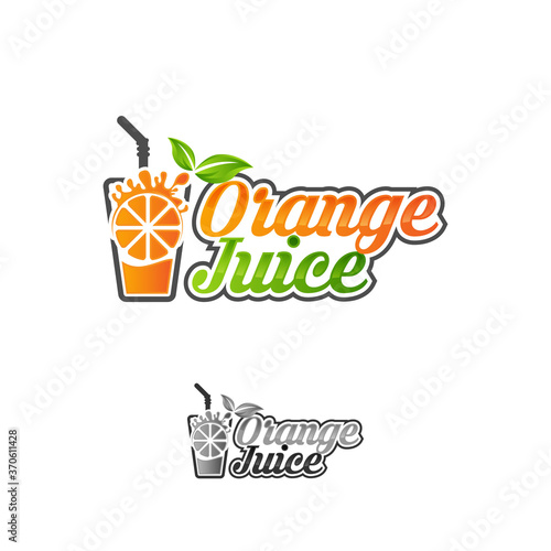 Orange juice logo template. Vector illustration, Fresh Juice logo designs template.