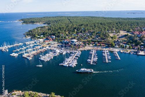 aerial view of the port photo