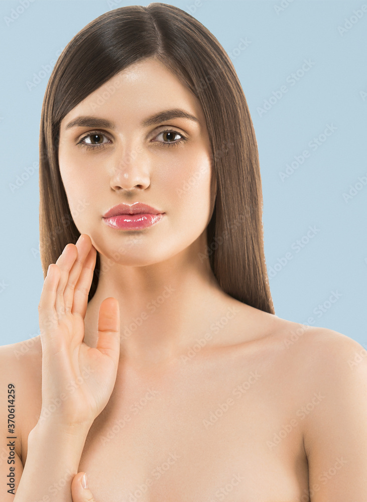 Young model with natural make up and long healthy hair Young model with natural make up and long healthy hair