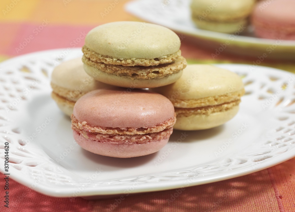 Macaroons on Plate