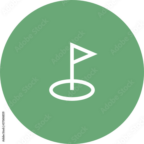 golf-course map spotlight location icon which designed simple, uncomplicated and minimal to deliver information clearly.
Isolated flat, resizable vector icon to fit location based services