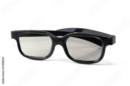 black plastic sun protective 3d glasses