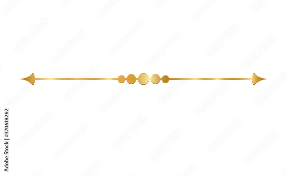 gold ornament in arrow shaped with spheres design of Decorative element theme Vector illustration gold ornament in arrow shaped with spheres design of Decorative element theme Vector illustration