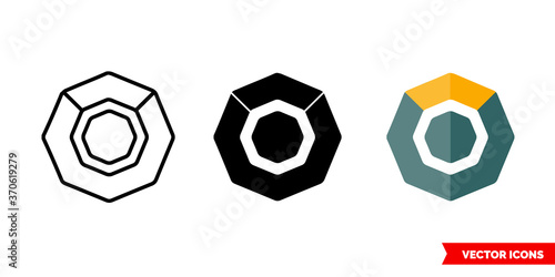 Komodo icon of 3 types color, black and white, outline. Isolated vector sign symbol.