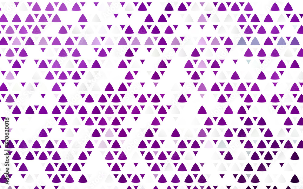 Light Purple vector seamless background with triangles.