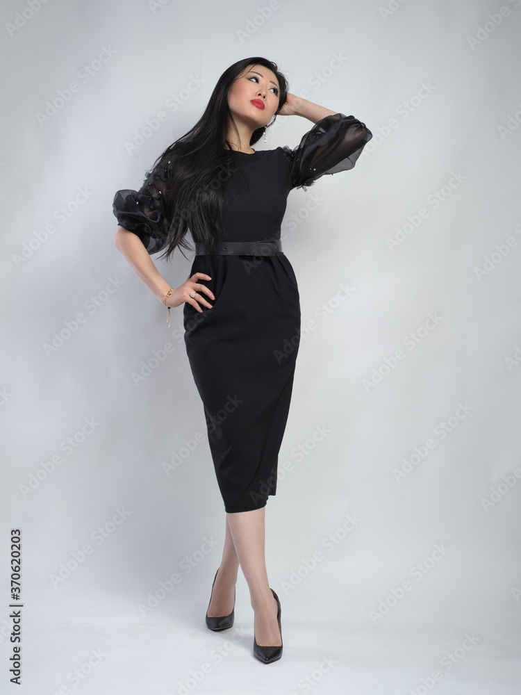 Asian woman model in long dress Asian woman model in long dress