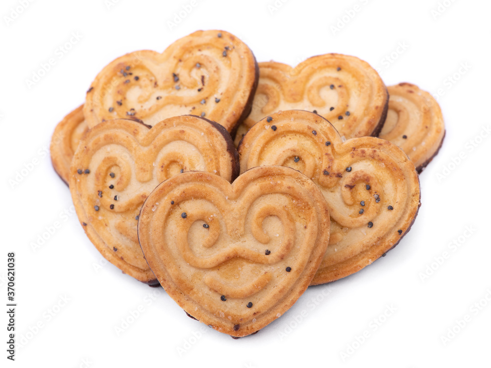Group of heart shaped cookies