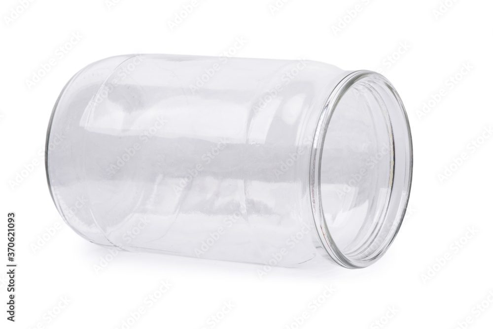 Empty transparent jar isolated Empty transparent jar isolated
