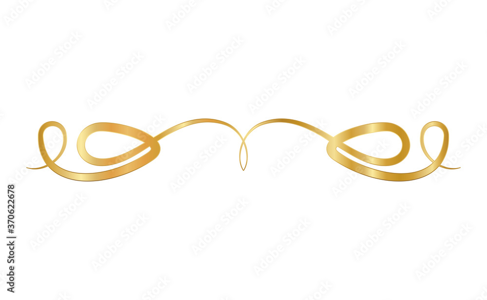 gold ornament in ribbon shaped design of Decorative element theme Vector illustration gold ornament in ribbon shaped design of Decorative element theme Vector illustration