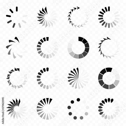 Set Loading icons. Load. load icons. White background. Vector icon.
