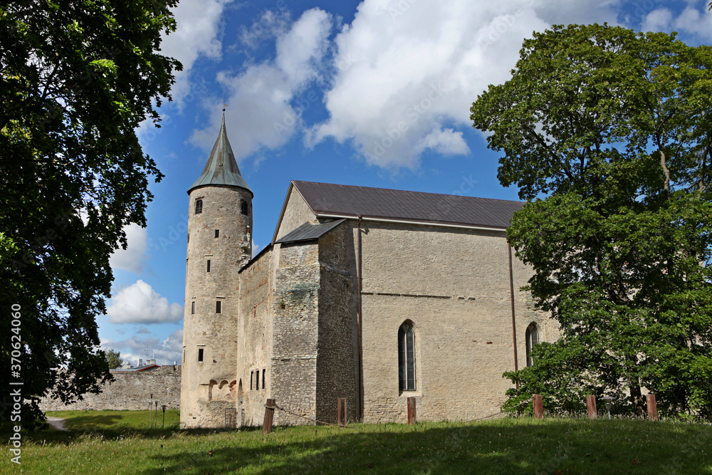 Castle-museum named Haapsalu - Tower of the Medieval Episcopal castle of Haapsalu city.