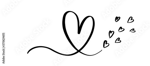 Heart - vector illustration with smooth lines.