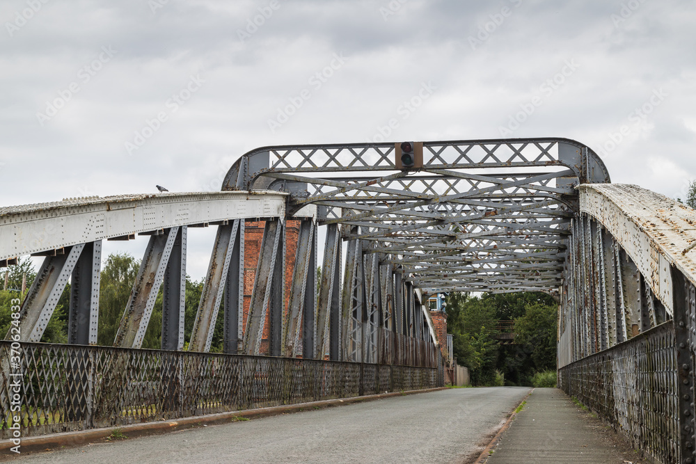 Fototapeta premium Rivets and rust on the steel Moore Lane swing bridge