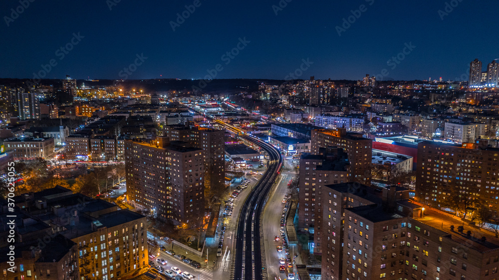 Fototapeta premium New York aerial nights 8