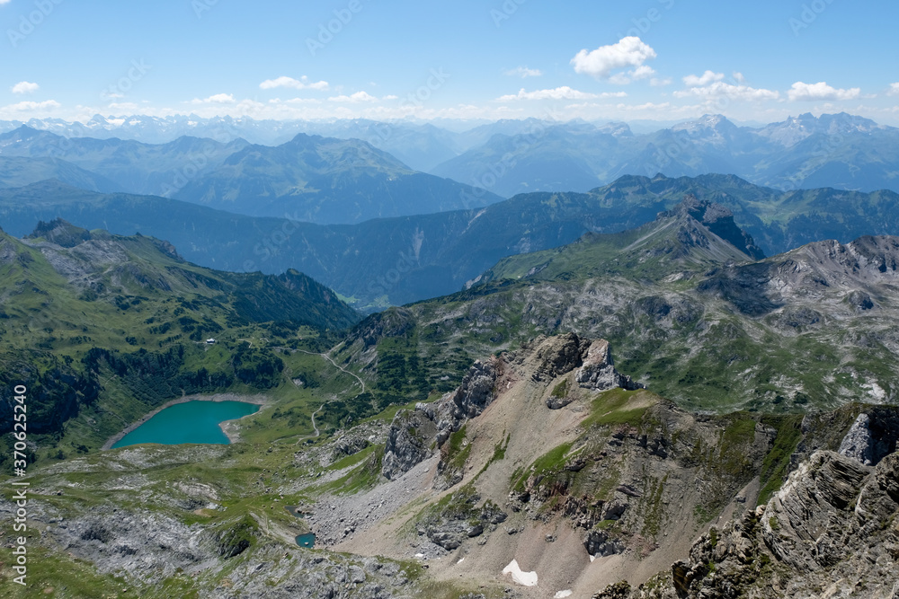Famous Mountain, Rote Wand, in the austrian Alps, Vorarlberg, Austria, Europe Famous Mountain, Rote Wand, in the austrian Alps, Vorarlberg, Austria, Europe