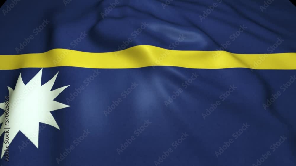 Waving realistic Nauru flag in 4K , loop animation Waving realistic Nauru flag in 4K , loop animation