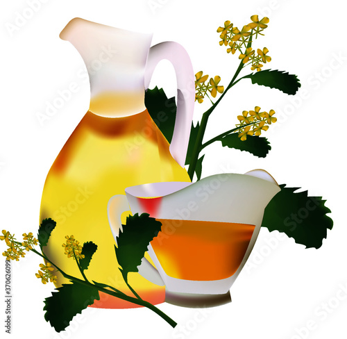 Mustard oil and cup