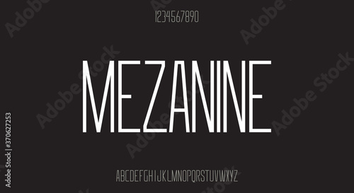 Mezzanine, a modern sharp edges, tall sans serif typeface. 