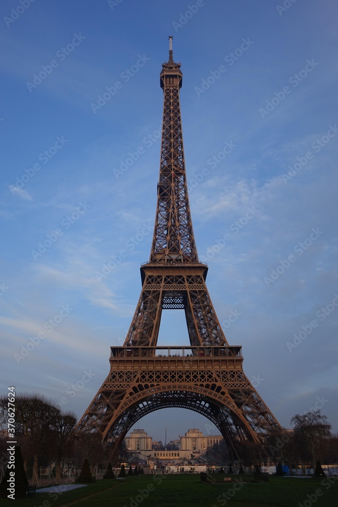 PARIS - EIFFEL TOWER FRONTAL VIEW.
