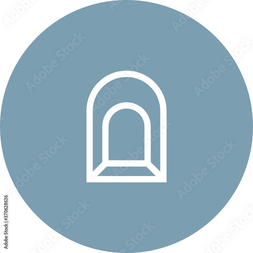 tunnel map spotlight location icon which designed simple, uncomplicated and minimal to deliver information clearly.
Isolated flat, resizable vector icon to fit location based services