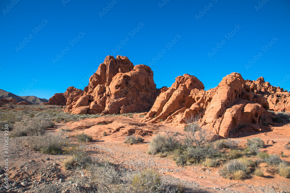 View of the Valley of Fire, near Las Vegas, Nevada, USA View of the Valley of Fire, near Las Vegas, Nevada, USA