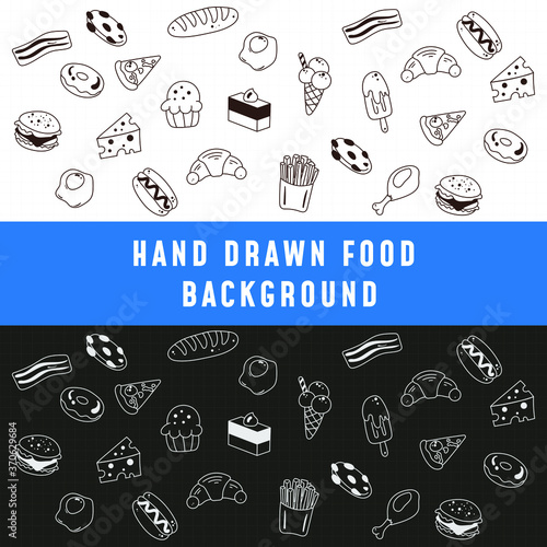 Hand drawn food background