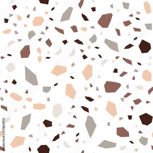 Blue and White Terrazzo Tile Vector Seamless 