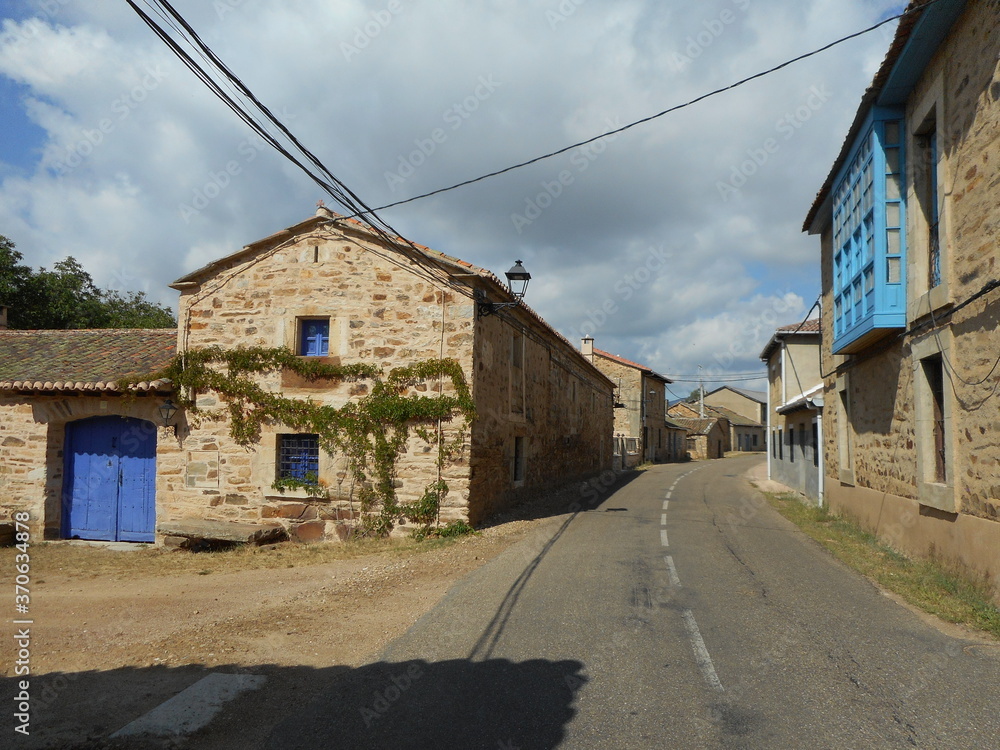 Country road in medieval spanish village